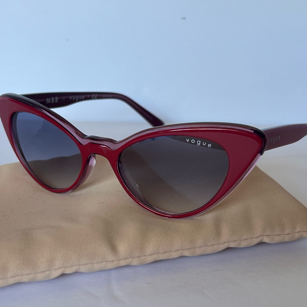 Vogue Burgundy Cat-Eye Sunglasses